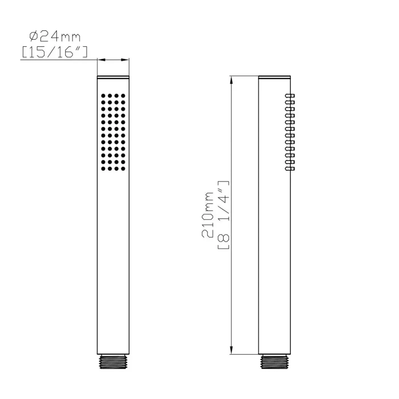 DutchLine Grip Staaf Handdouche - Chroom