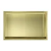 Dutchline Inbouwnis Met Ledstrip - 300x300 Mm - Geborsteld Messing Goud
