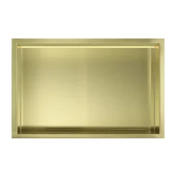 Dutchline Inbouwnis Met Ledstrip - 300x600 Mm - Geborsteld Messing Goud