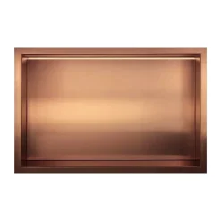 DutchLine Inbouwnis Met Ledstrip - 300x600 Mm - Geborsteld Koper