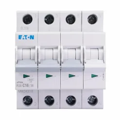 Eaton Installatieautomaat C Karakteristiek 16a 4p 3 Beveiligd Incl Nul - 243018