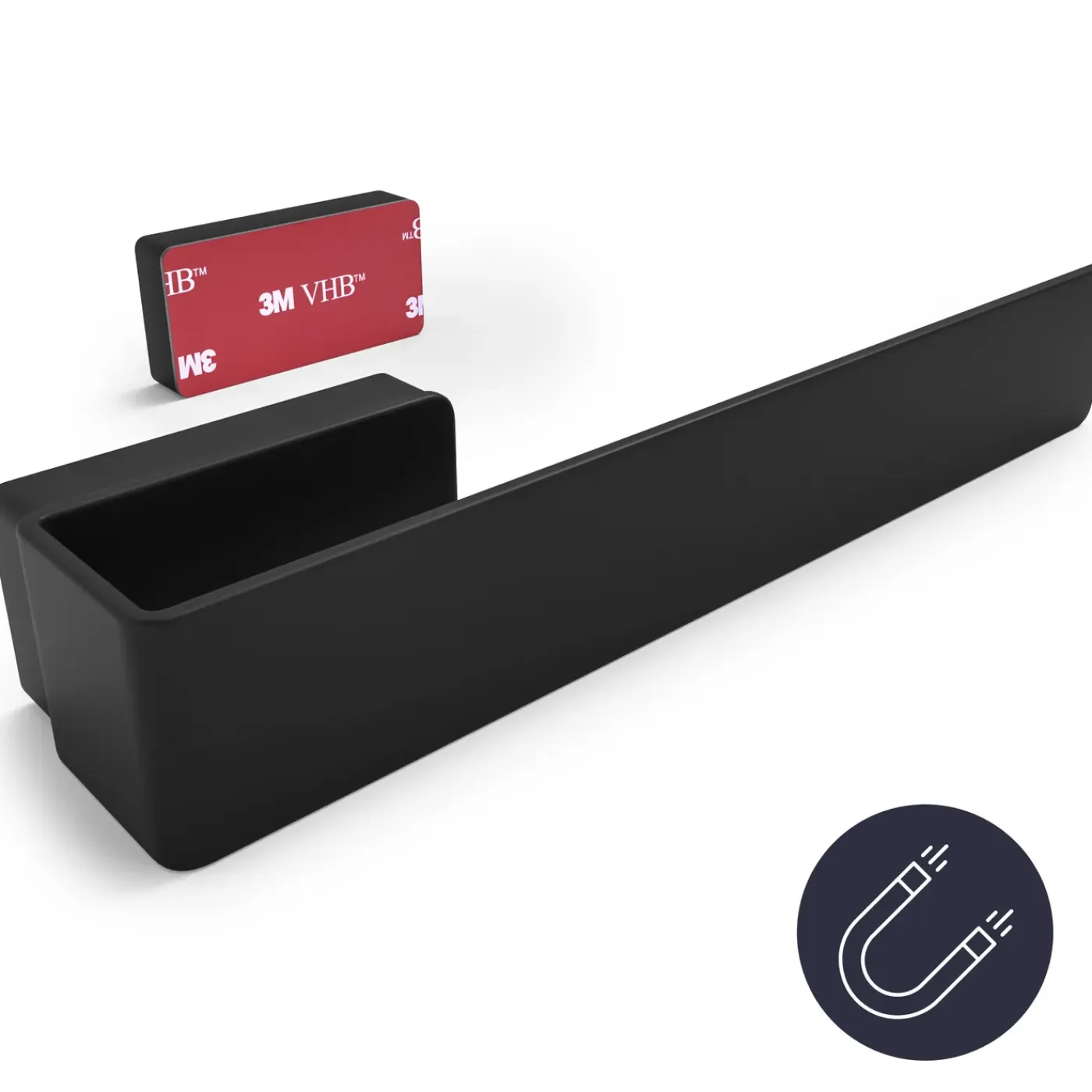 Eavy - Vaatdoekhouder Magnetisch - RVS - Zwart