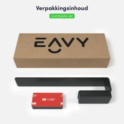 Eavy - Vaatdoekhouder Magnetisch - RVS - Zwart