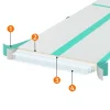 ECD Germany airtrack opblaasbare gymnastiekmat 3m mintgroen 10cm dik fitness yoga turnmat