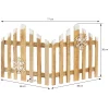ECD Germany Decoratief Houten Mini-tuinhek 77x38 Cm Met 30 Warm Witte Led Sneeuwvlokken