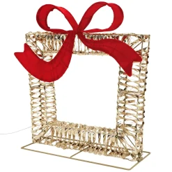 Ecd Germany - Geschenkdozen Led - Warmwit - 58x63cm - Verlicht Hert Met Timer Ip44 500 Led