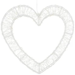 Ecd Germany Kerstdecoratie Led Hartvormige Met Timer Ip44 Spatwaterdicht 500led 38,5x36 Cm