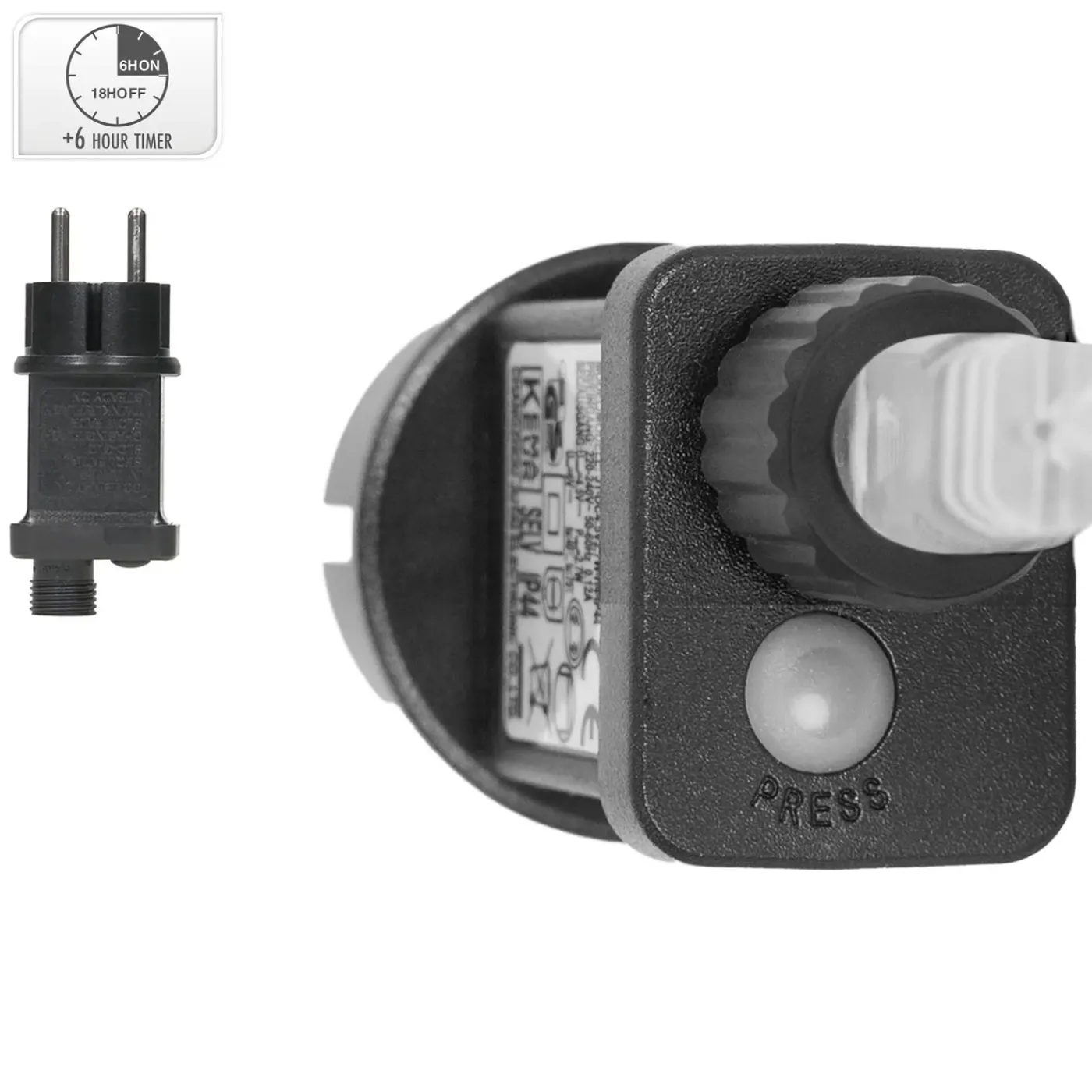 ECD Germany Kerstdecoratie Led Kerststrik Met Timer Ip44 Spatwaterdicht 500 Led 37 X 33 Cm