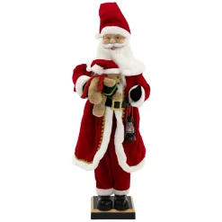 Ecd Germany Kerstman 120cm Led Licht Beweging Geluid Muziek Lantaarn Teddybeer Binnenshuis