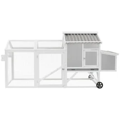 ECD Germany Kippenhok 160x110x70 cm mobiel kippenhuis van massief hout voor buiten