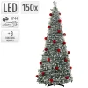 Ecd Germany - Kunstkerstboom Pop Up - Groen Met Sneeuw - 180 Cm - 150 Led Met 8 Standen