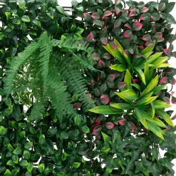 ECD Germany kunstplanten wandpaneel 100x100 cm jungle mix UV bestendig balkon tuin