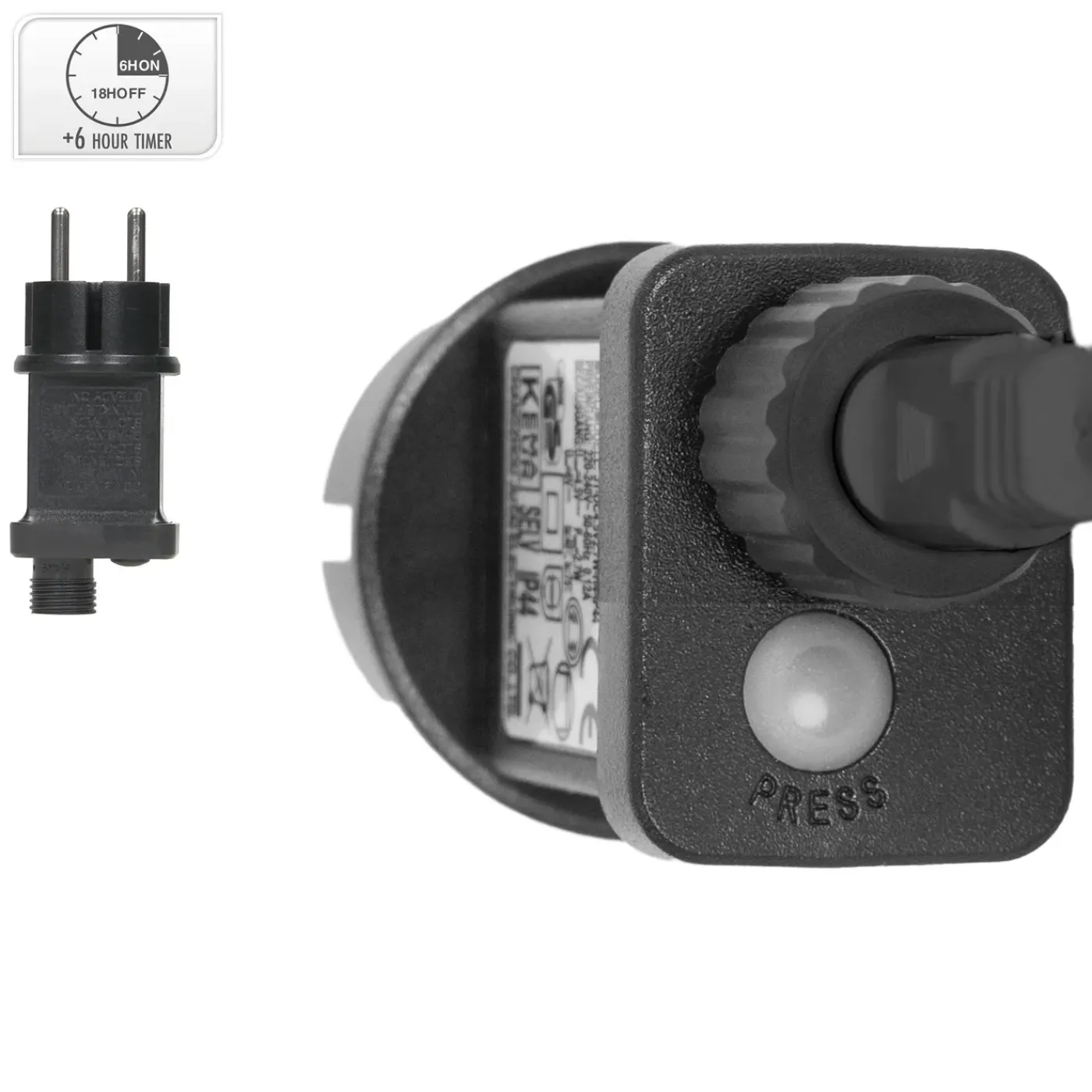 ECD Germany LED kerstkrans Ø58cm met 960 warm witte micro LED's &timer, IP44