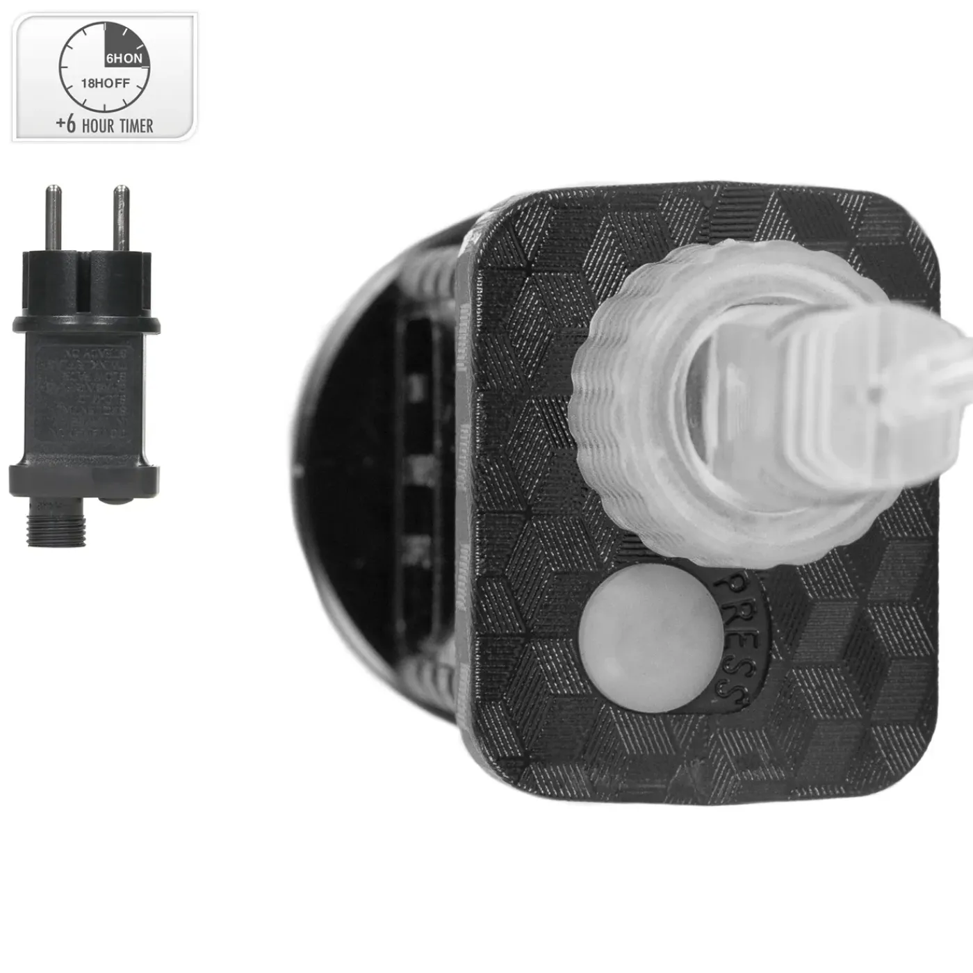 ECD Germany LED metalen krans Ø50cm met 1440 LED's, warm wit, hangende krans met timer
