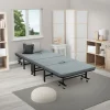 ECD Germany logeerbed 80x190 cm opvouwbaar eenpersoonsbed met matras en kussen