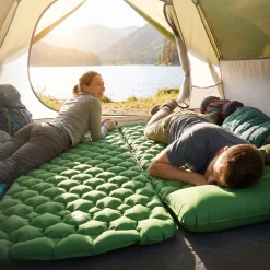 Ecd Germany Luchtbed Groen Opblaasbaar Campingmatras Ultralichte Slaapmat Met Kussen