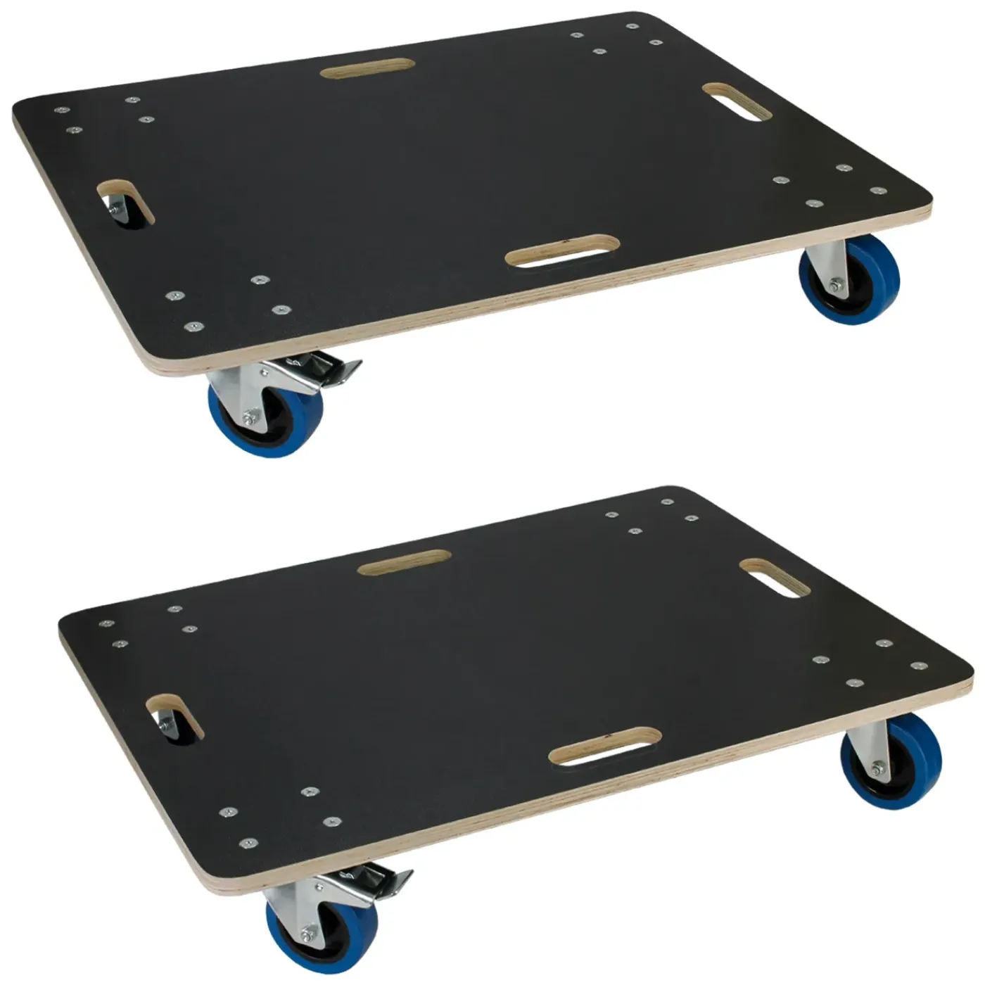 ECD Germany Set 2 Transportroller 60x80cm 2x Feststellbremse Pp-räder Bis 800kg Möbelroller