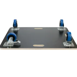 ECD Germany Set 2 Transportroller 60x80cm 2x Feststellbremse Pp-räder Bis 800kg Möbelroller