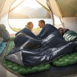 Ecd Germany Slaapzak Outdoor Donkerblauw 210 Cm 3-seizoenen Compacte Kampeerdeken Warm