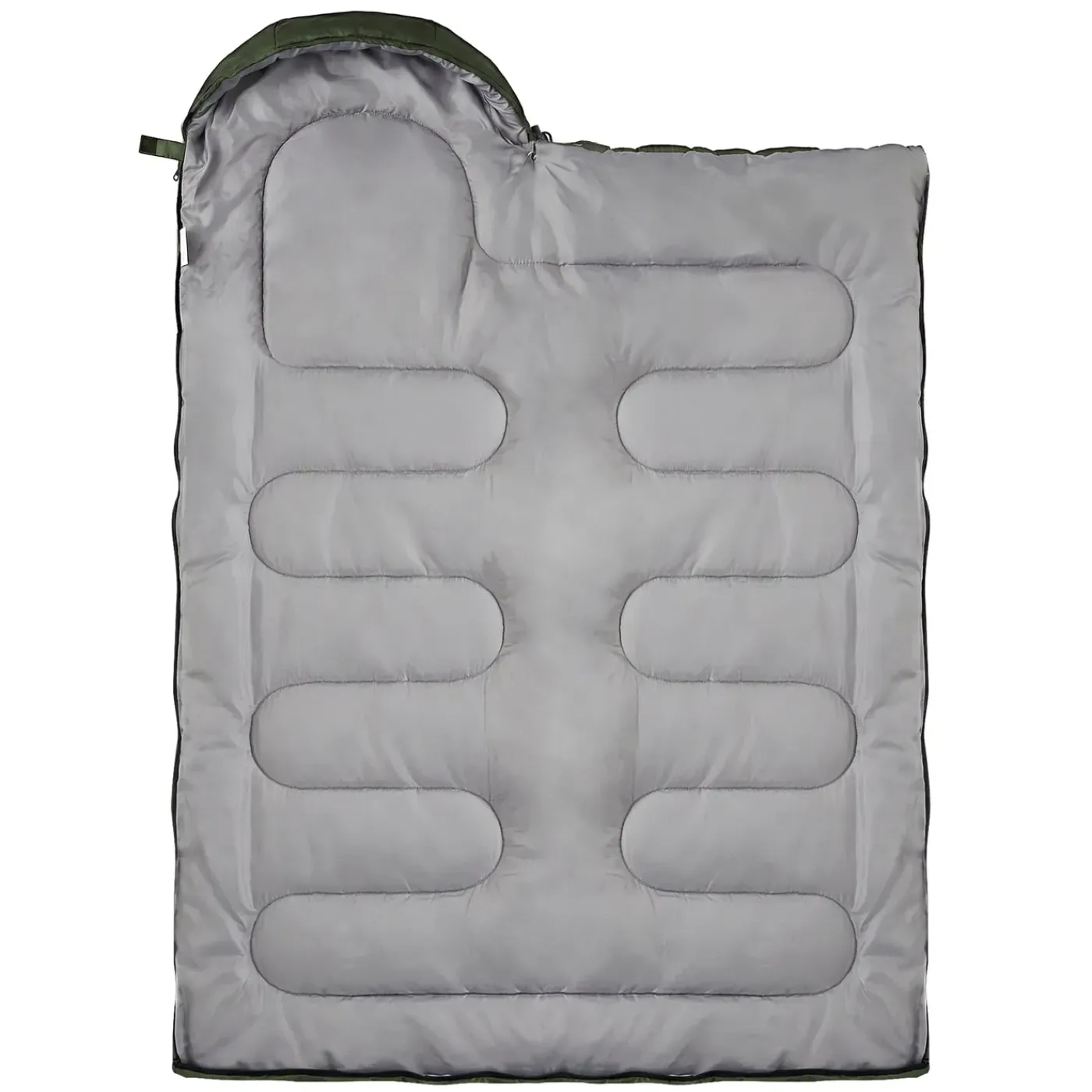 ECD Germany Slaapzak Outdoor Khaki 210 Cm 3-seizoenen Compacte Kampeerdeken Warm