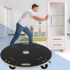 ECD Germany Transportkar Rond Ø77cm x14,5 cm, Max. Belasting 800 kg