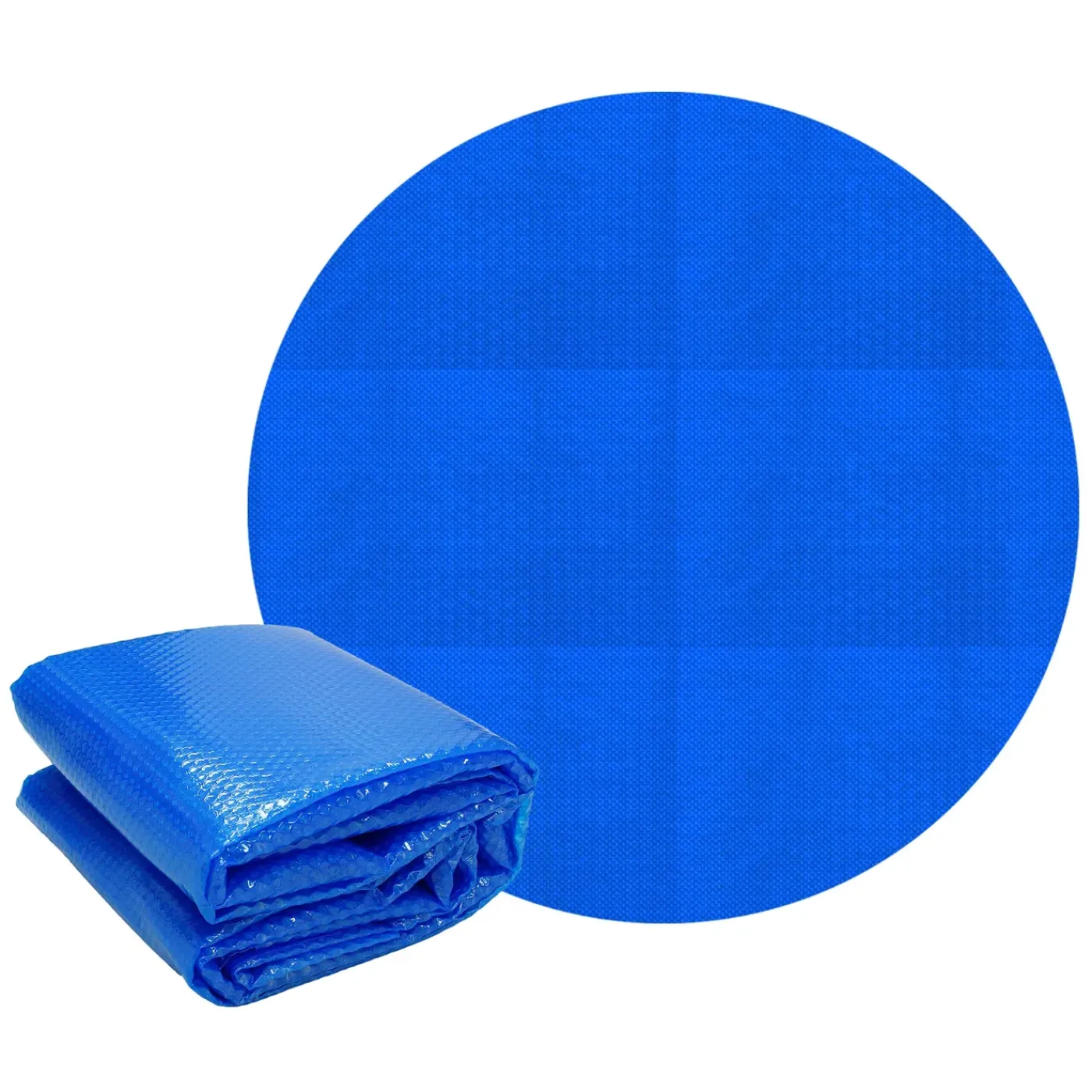 ECD Germany - Zonnefolie Voor Zwembad - Blauw - Rond Ø 600 Cm - Materiaaldikte 400 Μm