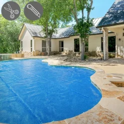 Ecd Germany - Zonnefolie Voor Zwembad - Blauw - Rond Ø 488 Cm - Materiaaldikte 400 Μm