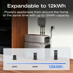 EcoFlow DELTA Pro 3 Power Station, 4096Wh capacity, 4000W rated output / X-Boost up to 6000W (8000W surge)