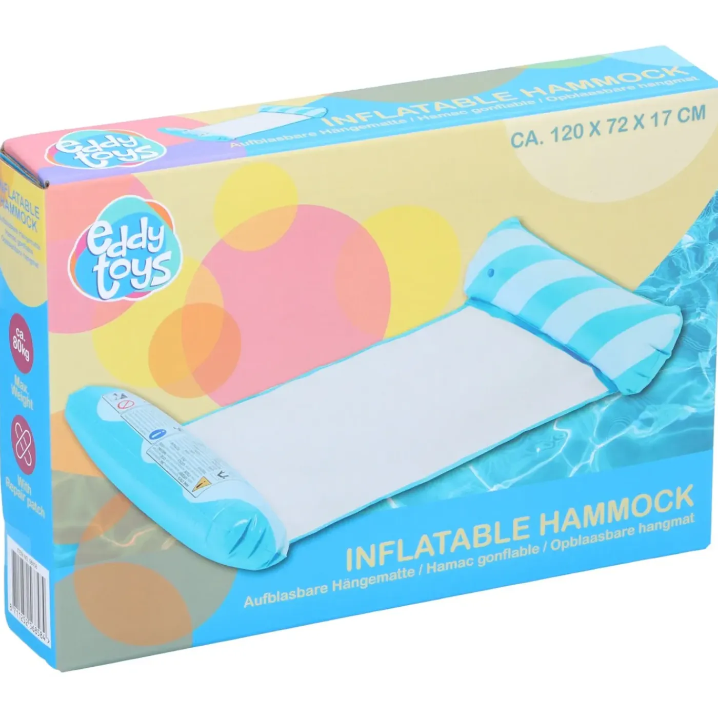 Eddy Toys Hangmat Opblaasbaar Blauw