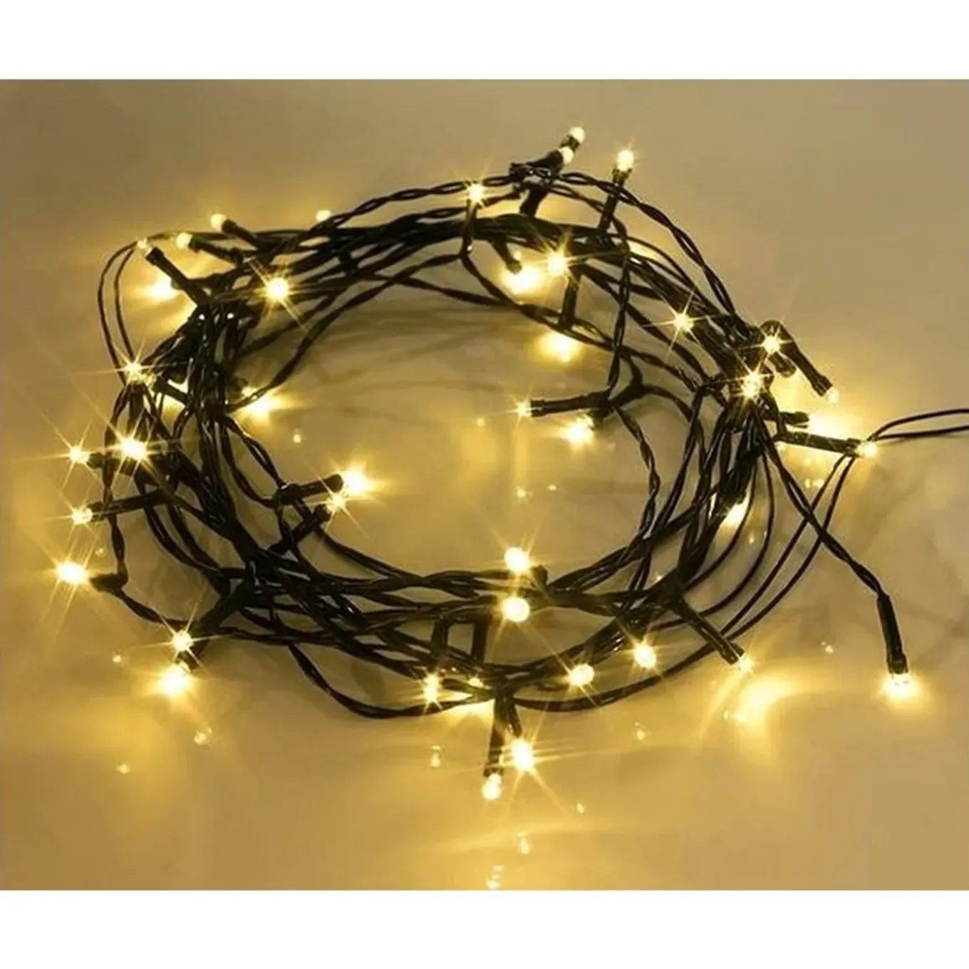 Edm Glitterslinger - Kerstsfeer - Warm Wit Licht - 96 __led__ Lampjes - 7 M - 72085