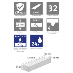 Egger Eco Vloer Aquadura Edf195 Camden Eiken Natuur 7,5mm, 1,995m²