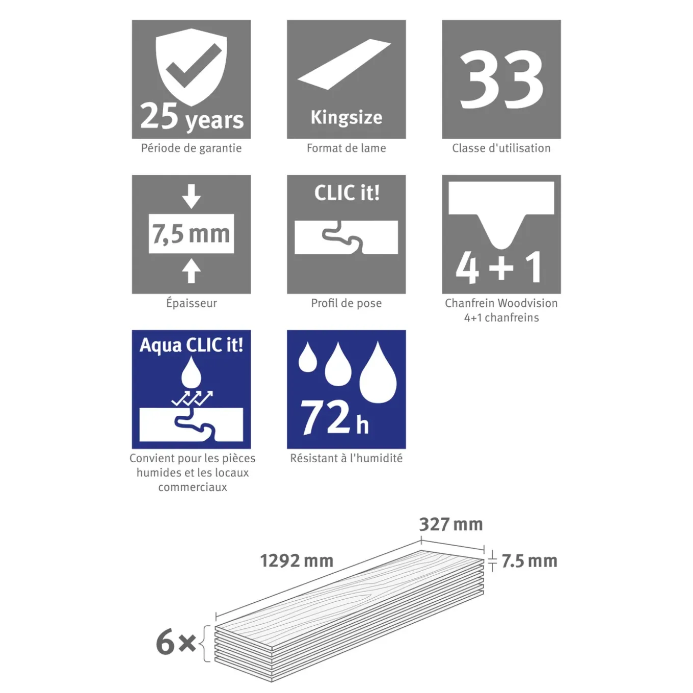 Egger Eco Vloer Aquadura+ Edf301 Scivaro Leisteen 7,5mm, 2,535m²