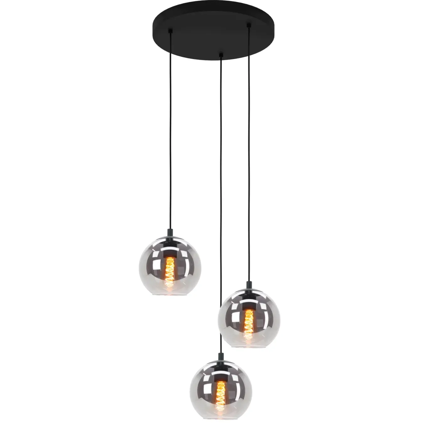 EGLO hanglamp Ariscani zwart 3xE27