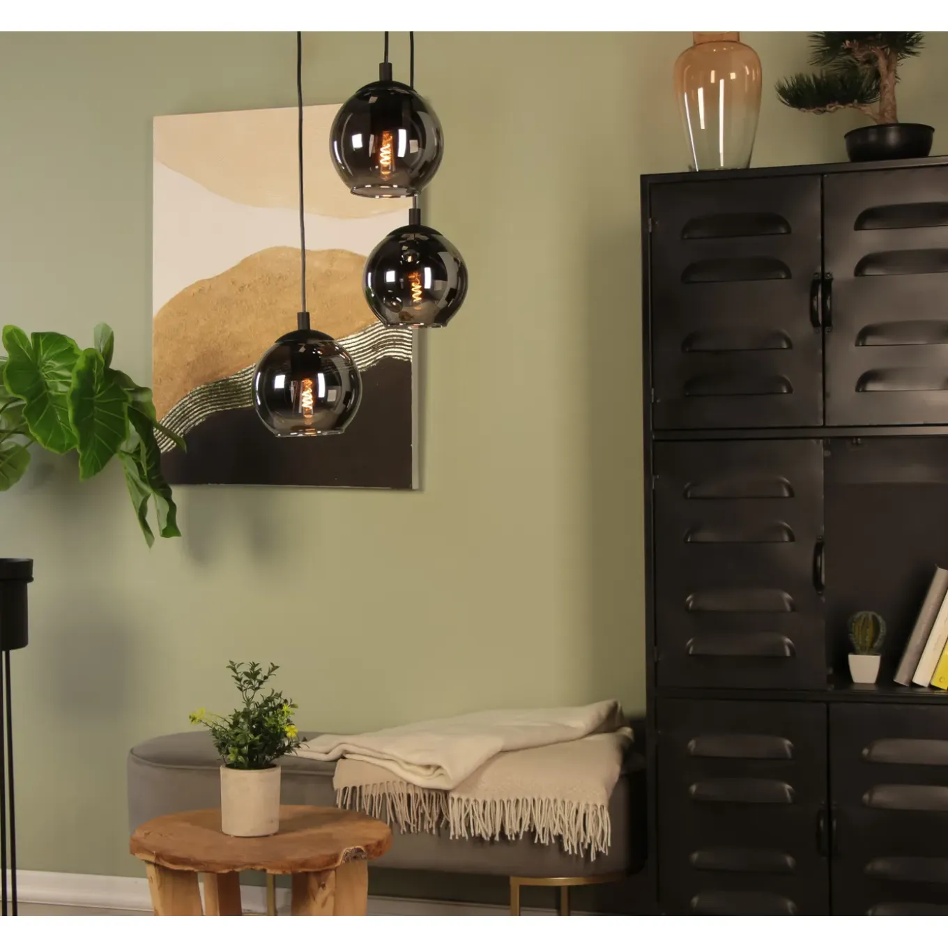 EGLO hanglamp Ariscani zwart 3xE27