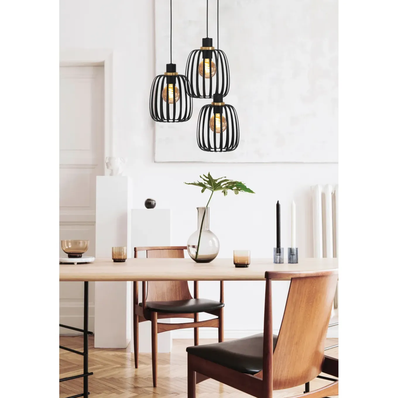 EGLO hanglamp Pocicas zwart ⌀35cm 3xE27