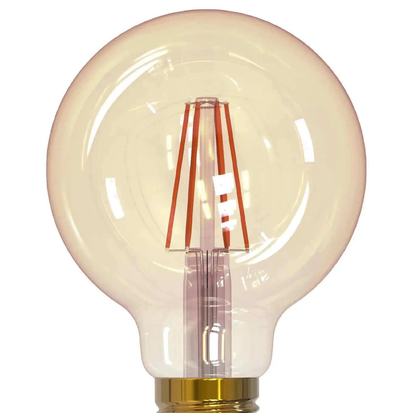 EGLO Ledfilamentlamp Globe - Amber - D8cm - Warm Wit - E27 - 12W