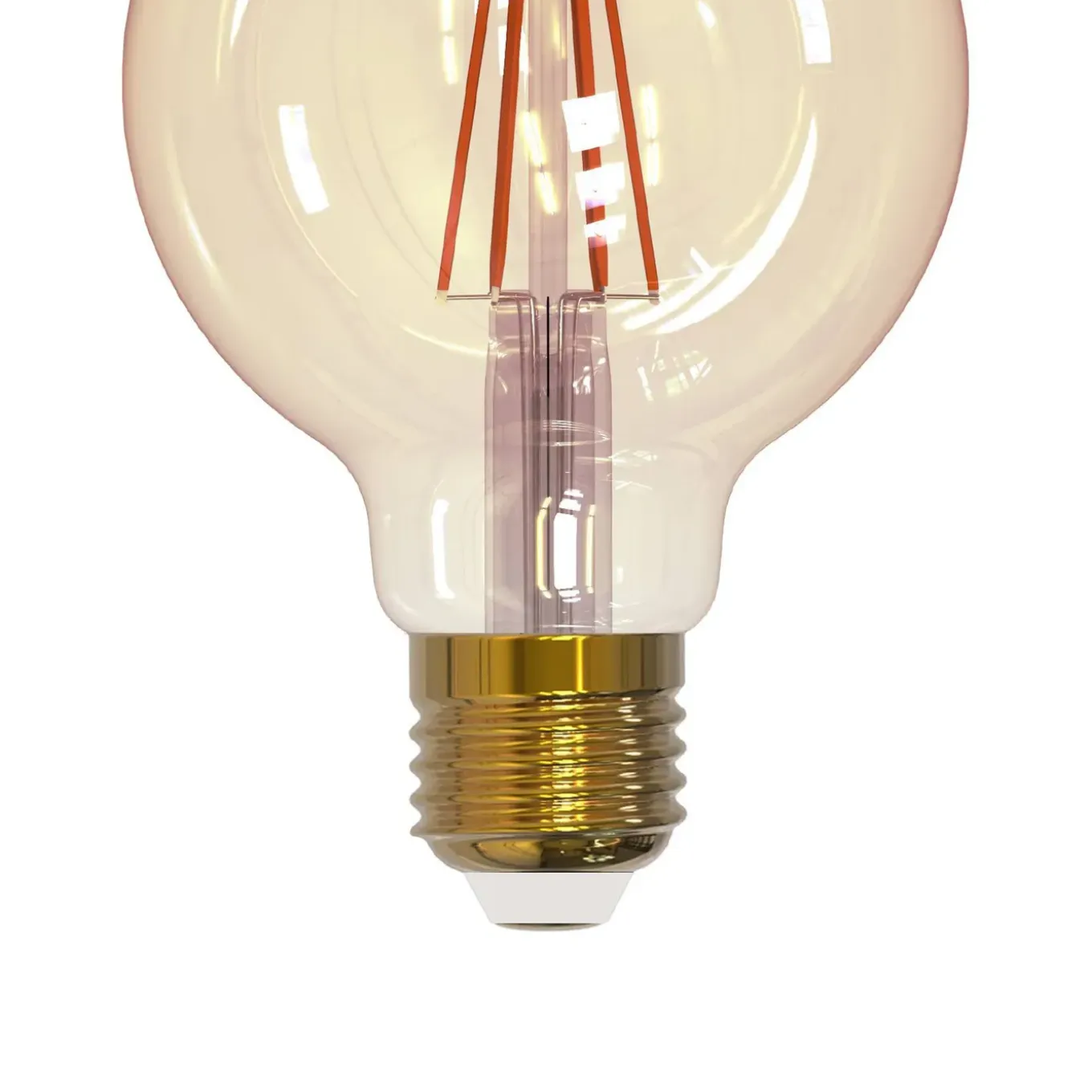 EGLO Ledfilamentlamp Globe - Amber - D8cm - Warm Wit - E27 - 12W