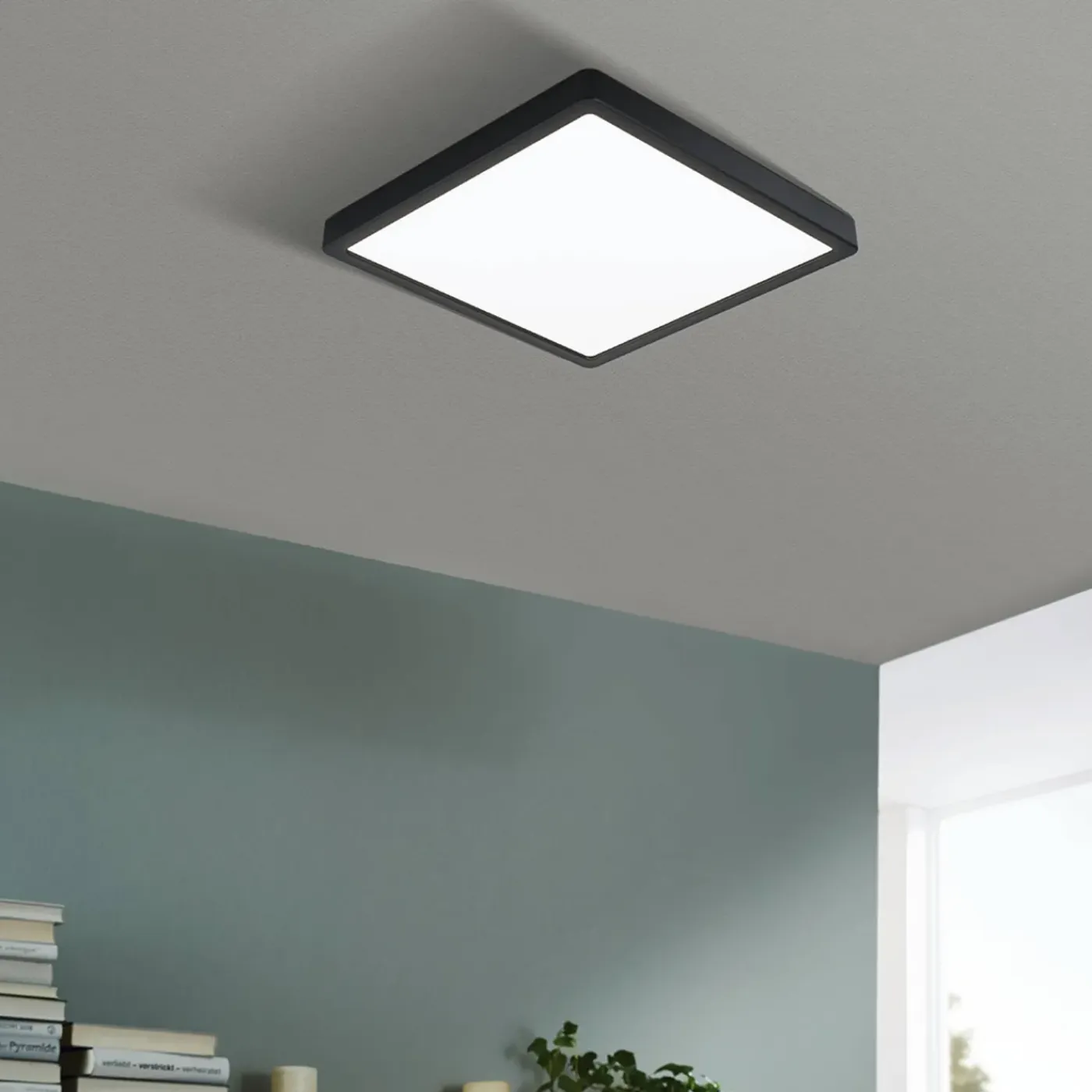 Eglo plafondlamp badkamer Fueva 6 zwart 13W