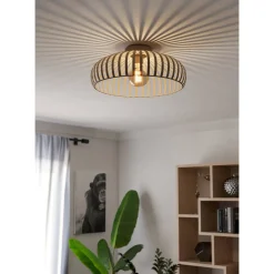 Eglo plafondlamp Mogano 3 zand ⌀28cm E27