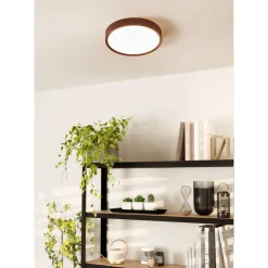 Eglo plafondlamp Musurita hout Ø34cm 14,6W
