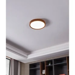 Eglo plafondlamp Musurita hout Ø34cm 14,6W
