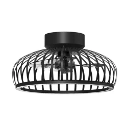 EGLO Plafondventilator Portsmouth met CCT RGB LED - Zwart - 43cm - met afstandsbediening