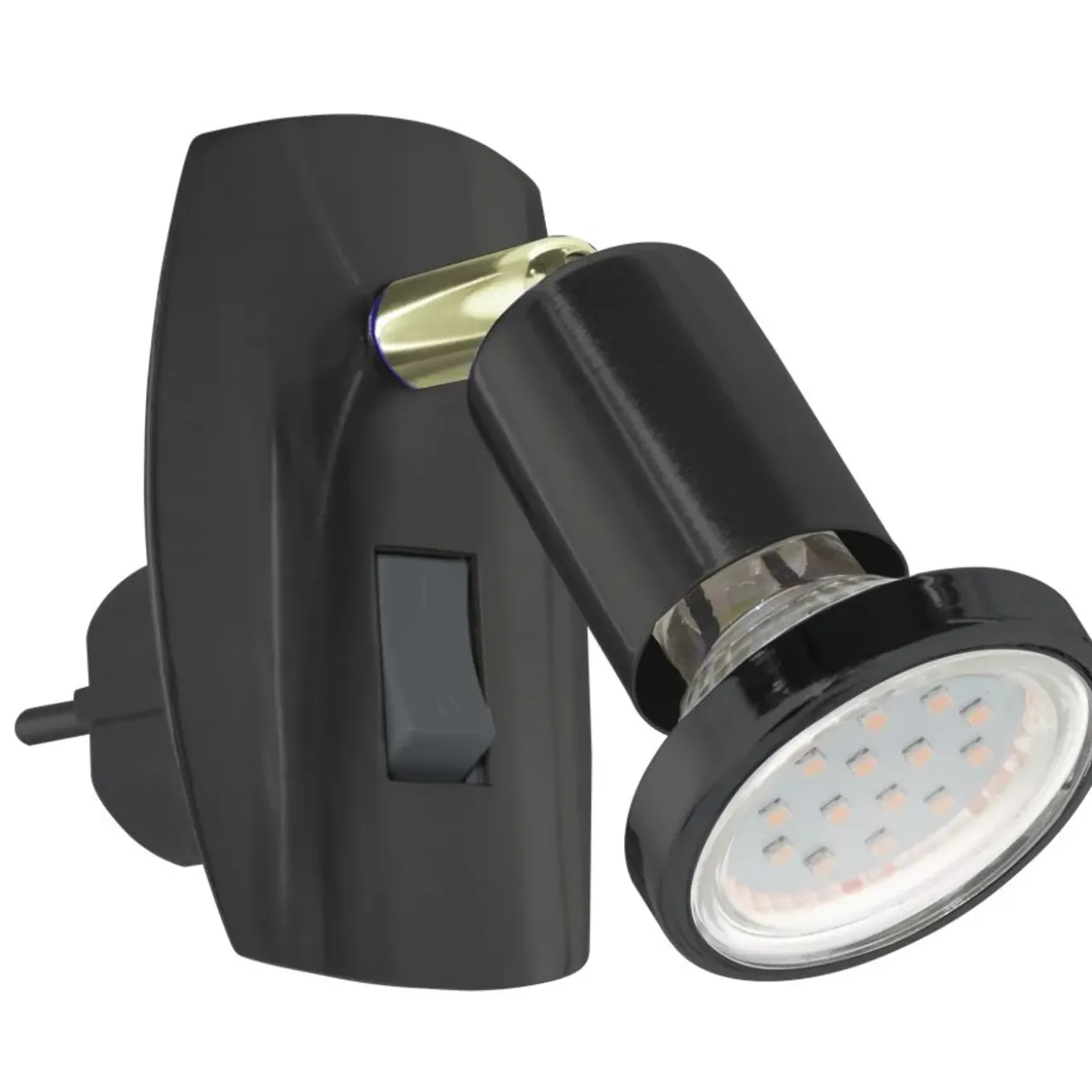 EGLO stekkerspot Mini 4 zwart goud GU10 4,5W