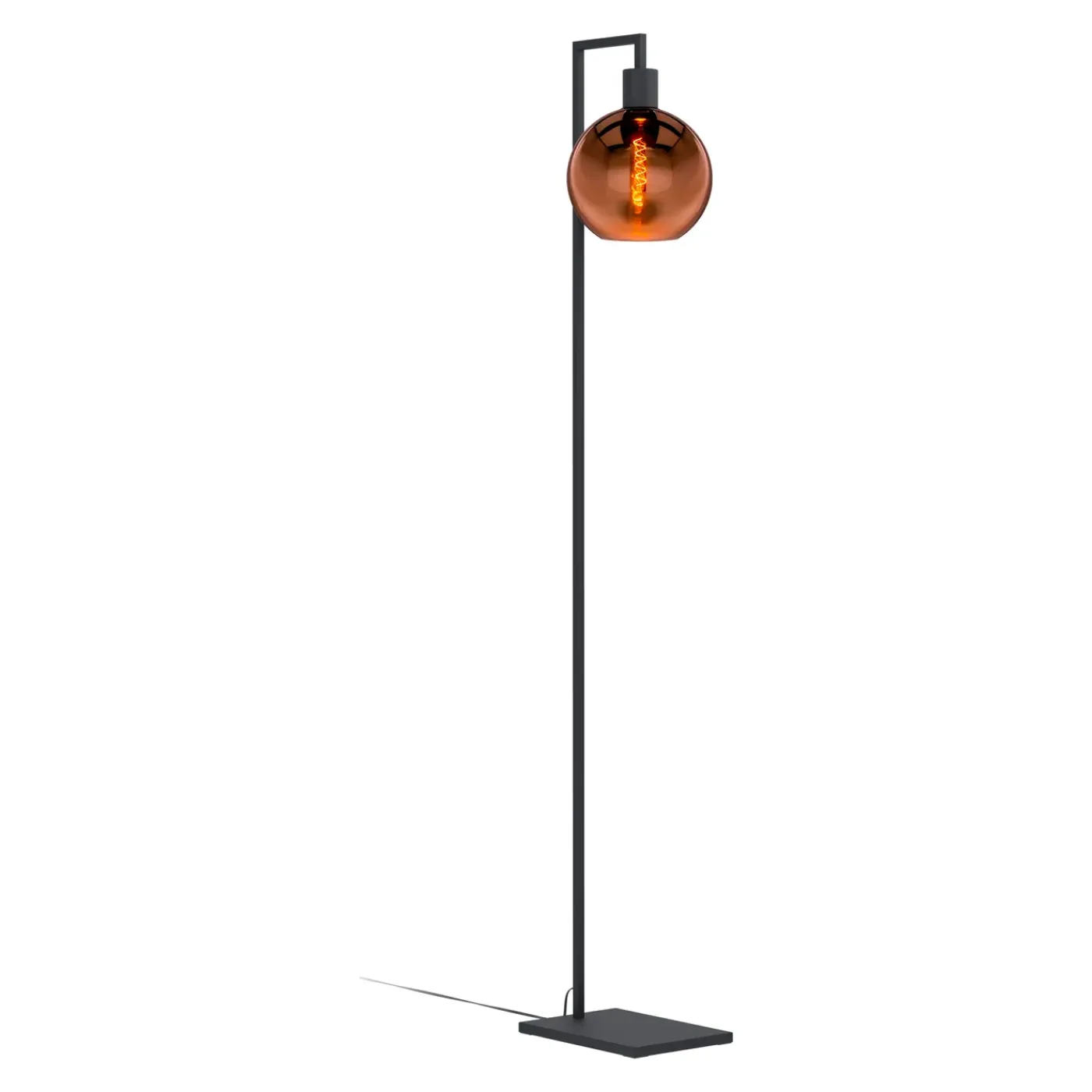 Eglo vloerlamp Cesenatico glas koper E27