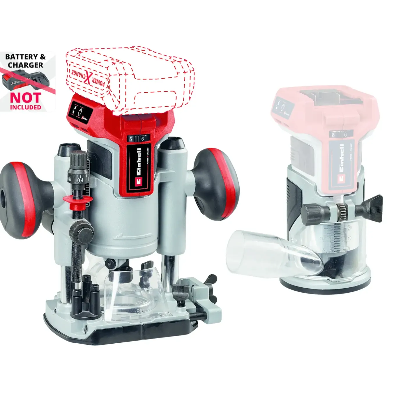 Einhell Accu Kantenfrees & Bovenfrees Tp-ro 18 Set Li Bl Solo