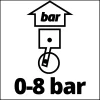 Einhell bandenvulpomp met spanningmeter 0-8 bar