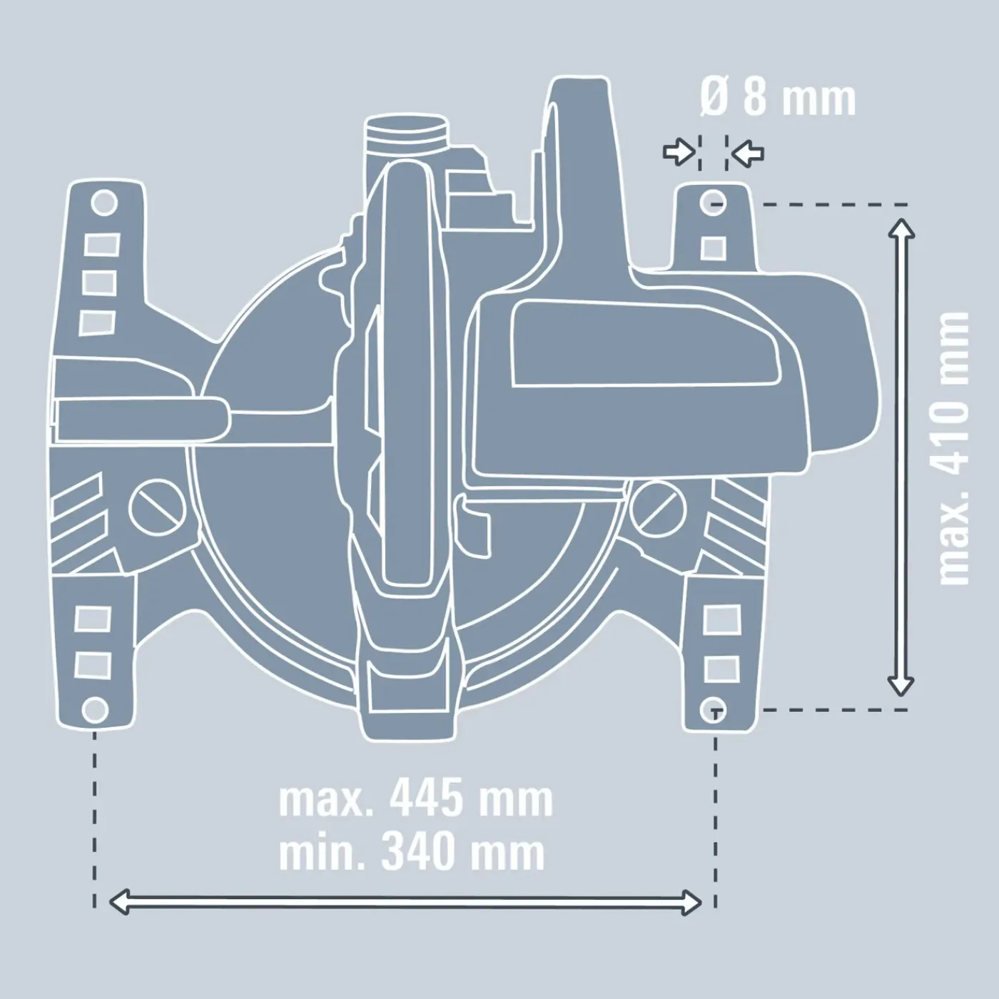 Einhell onderstel voor afkortzaag E-Stand 47,5x47,5cm