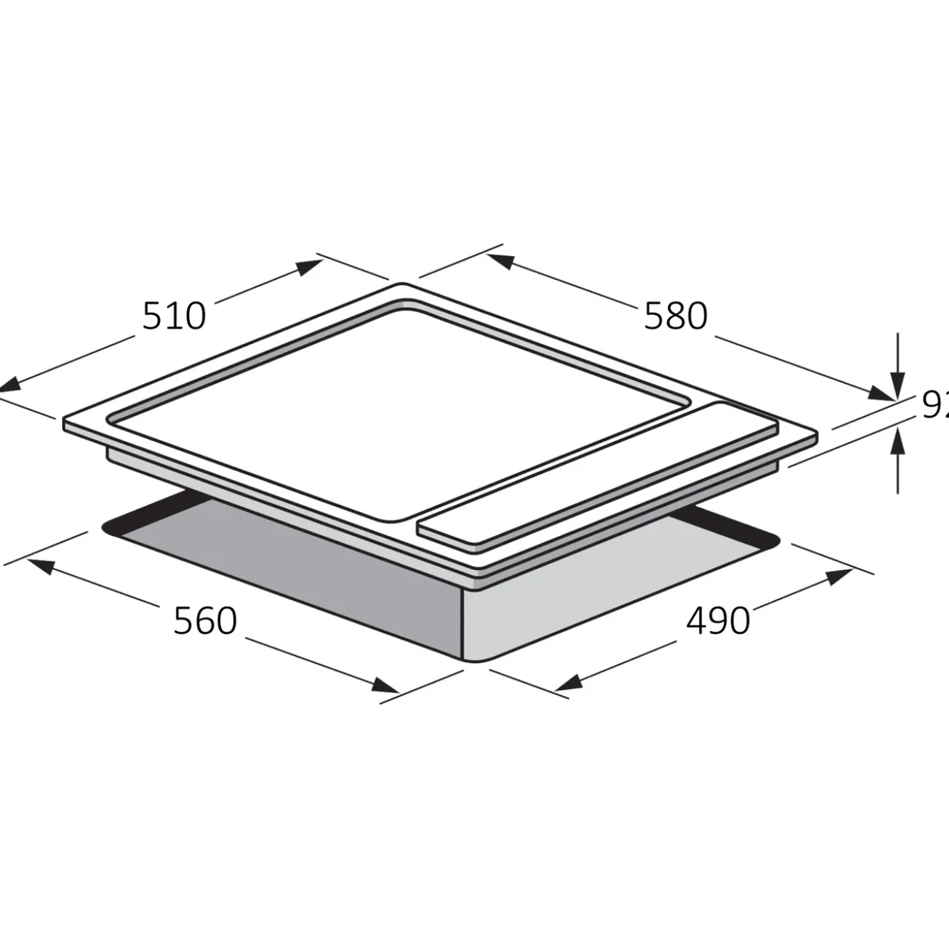Electrum elektrische kookplaat PS6042EX RVS 60cm