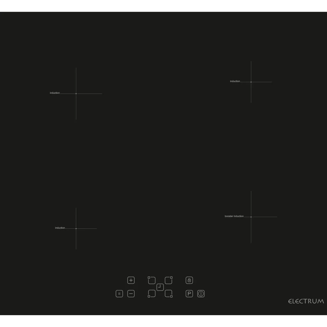 Electrum inductiekookplaat PI 6041 T | zwart