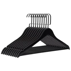 Eleganca Luxe Kleerhangers – Kledinghanger – Zwart – 45 X 25 Cm (15 Stuks)